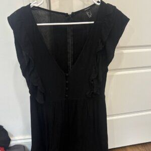 Forever 21 Black Button Up Dress